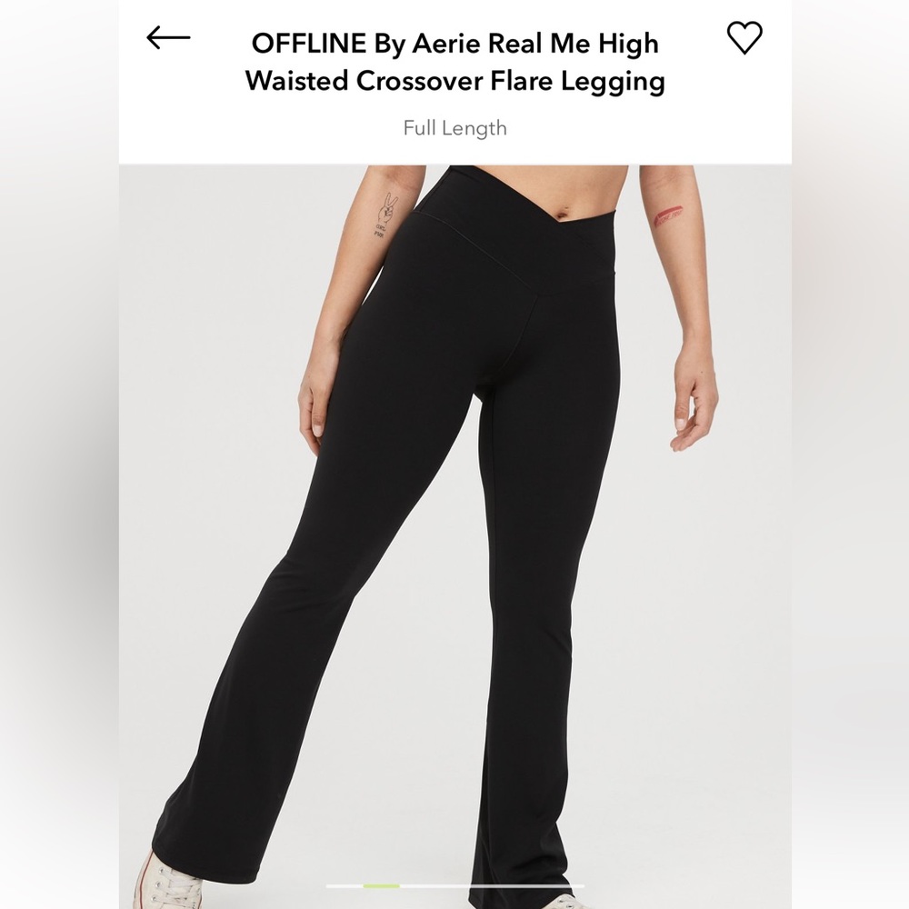 OFFLINE by Aerie Real Me High Waisted Crossover Flare Legging